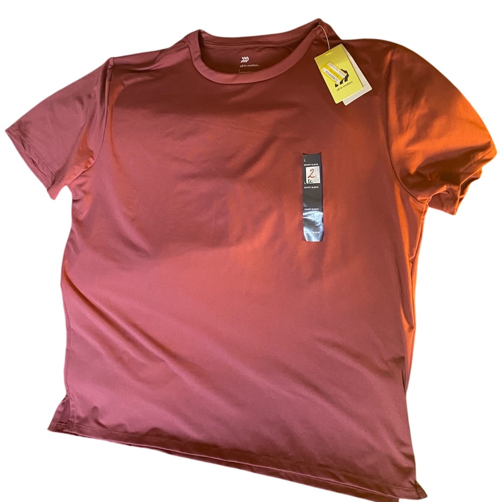 All in Motion- Men's Brick Coloured Tee
Light weight 
Sz.L
 #N074